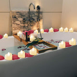 24 Pcs Heart Shape LED Candles Tea Light Romantic Love LED Candles for Valentine s Day Wedding Table Decor
