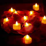 24 Pcs Heart Shape LED Candles Tea Light Romantic Love LED Candles for Valentine s Day Wedding Table Decor - Side View