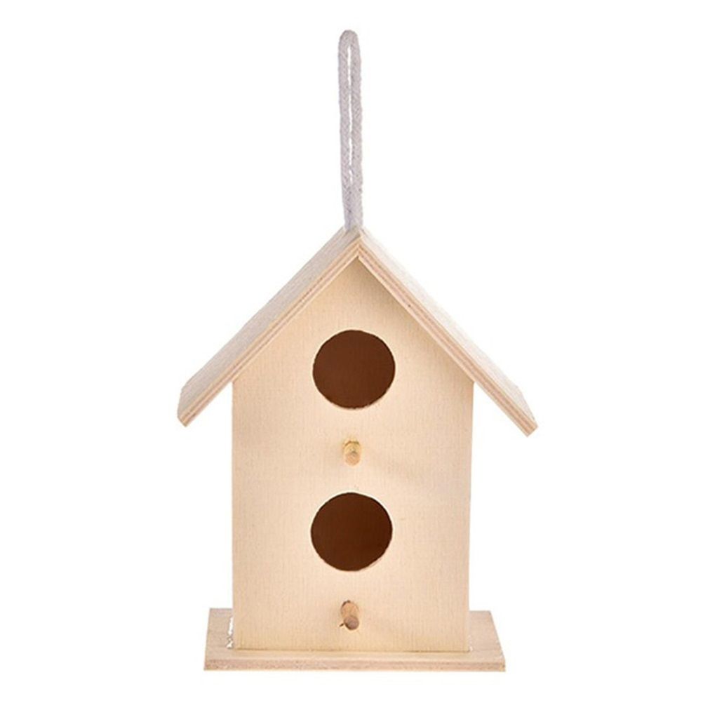 Wooden Bird House Hanging Nesting Box Birdhouse for Outdoor Garden Decorations