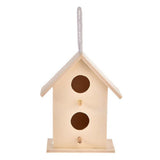 Wooden Bird House Hanging Nesting Box Birdhouse for Outdoor Garden Decorations