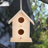 Wooden Bird House Hanging Nesting Box Birdhouse for Outdoor Garden Decorations - 45-Degree Angle