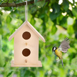 Wooden Bird House Hanging Nesting Box Birdhouse for Outdoor Garden Decorations