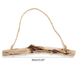 Unique Natural Driftwood Branches Wall Hanging Jewelry Organizers with 5 Hook Necklace Earrings Display