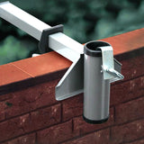 Flexible Heavy Duty Parasol Holder Stainless Steel Parasol Stand Fixed Clip for Garden Balcony Umbrella - Rear View