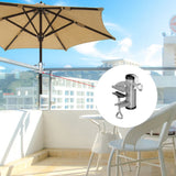 Flexible Heavy Duty Parasol Holder Stainless Steel Parasol Stand Fixed Clip for Garden Balcony Umbrella