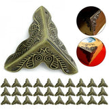 30Pcs Box Corner Protectors Carved Metal Case Wooden Box Edge Safety Guards