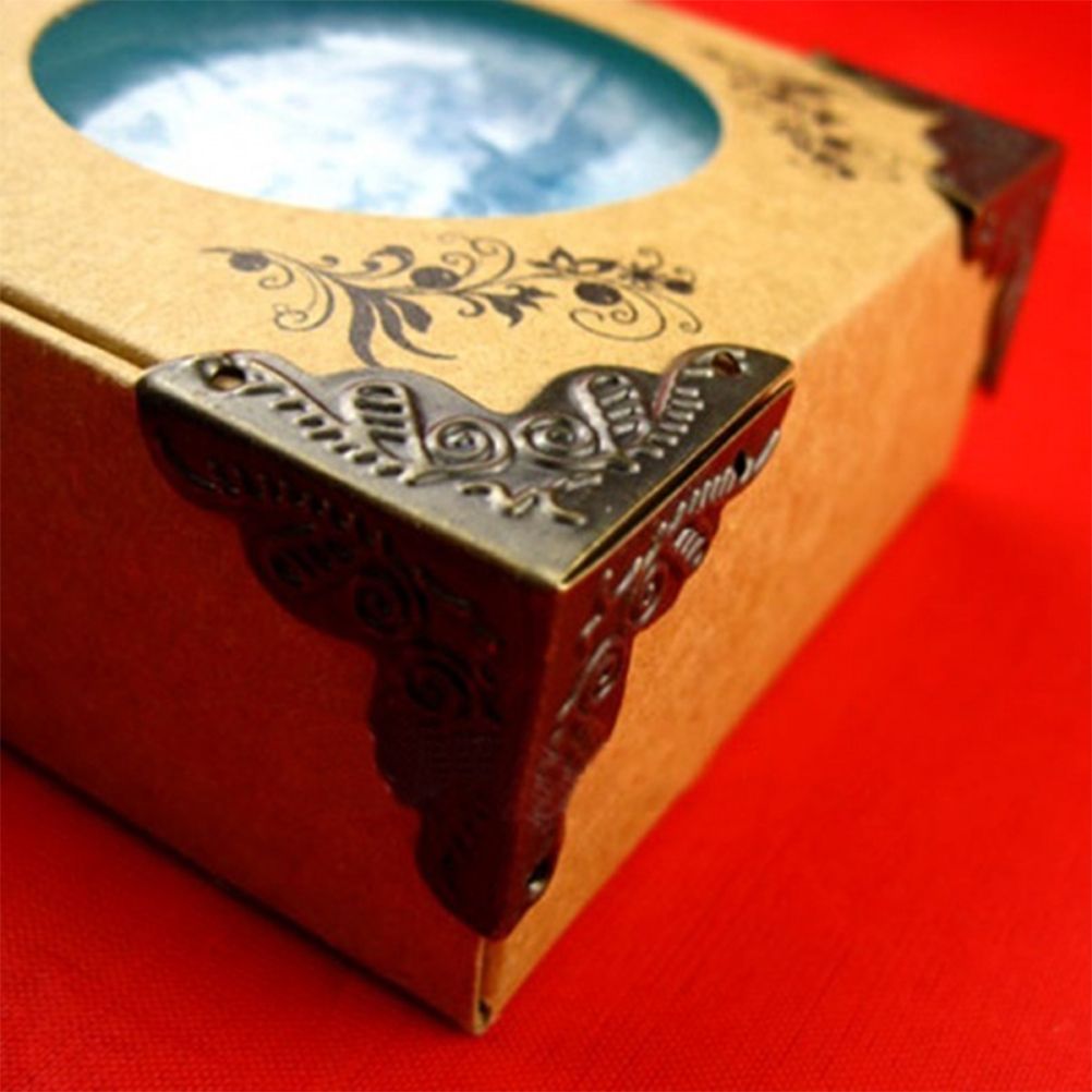 30Pcs Box Corner Protectors Carved Metal Case Wooden Box Edge Safety Guards
