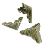 30Pcs Box Corner Protectors Carved Metal Case Wooden Box Edge Safety Guards