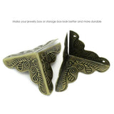 30Pcs Box Corner Protectors Carved Metal Case Wooden Box Edge Safety Guards