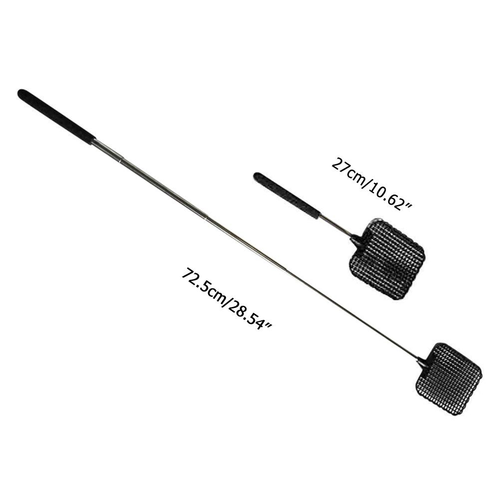 4 Pcs Plastic Telescopic Extendable Fly Swatter Stainless Steel Telescopic Rod Flapper Mosquito Bug Swatter