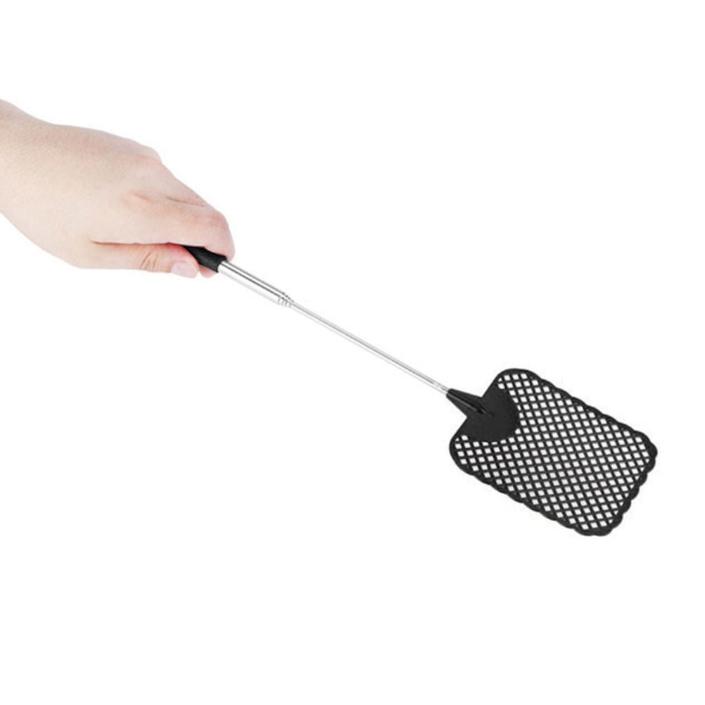 4 Pcs Plastic Telescopic Extendable Fly Swatter Stainless Steel Telescopic Rod Flapper Mosquito Bug Swatter
