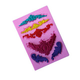 DIY 3D Sculpted Flower Baroque Scroll Silicone Mold Fondant Mold Cupcake Cake Decoration Tool