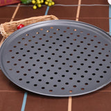 Non Stick Pizza Pan Pizza Tray Round Pizza Baking Tray Strong Baking Tool - Side View