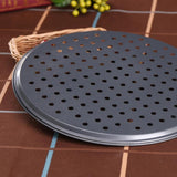 Non Stick Pizza Pan Pizza Tray Round Pizza Baking Tray Strong Baking Tool - Top-Down View