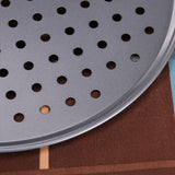 Non Stick Pizza Pan Pizza Tray Round Pizza Baking Tray Strong Baking Tool - Rear View