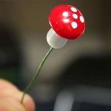 50PCS Mini Mushroom Decoration Miniature Garden Crafts Small Artificial Mushroom - Rear View