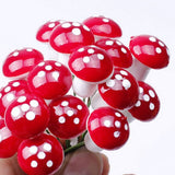 50PCS Mini Mushroom Decoration Miniature Garden Crafts Small Artificial Mushroom - Close-Up Angle