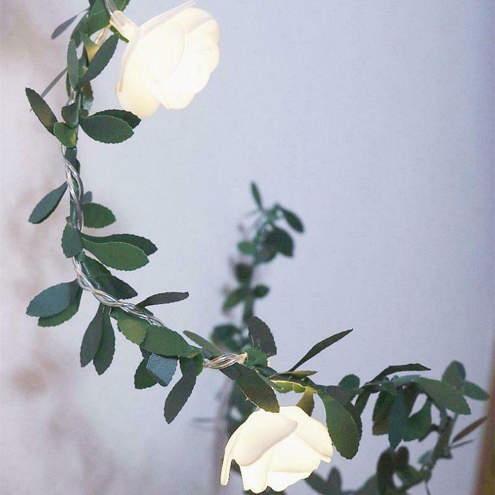3Meter 20Leds Rose Flower LED Christmas Garland Fairy String Lights Battery Powered Outdoor Wedding Garden Party Decoration