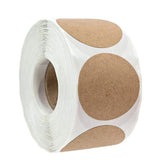 500Pcs Kraft Paper Labels Round Self Adhesive Stickers Baking Bag Labels