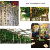 Artificial Plants LED String Light Green Leaf Vine Battery Operated Fairy String Lights for Home Wedding Decor - Rear View
