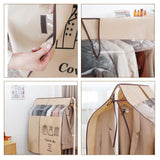Non Woven Fabric Clothing Dustproof Covers Home Dust Cover Wardrobe Hanger - Top-Down View