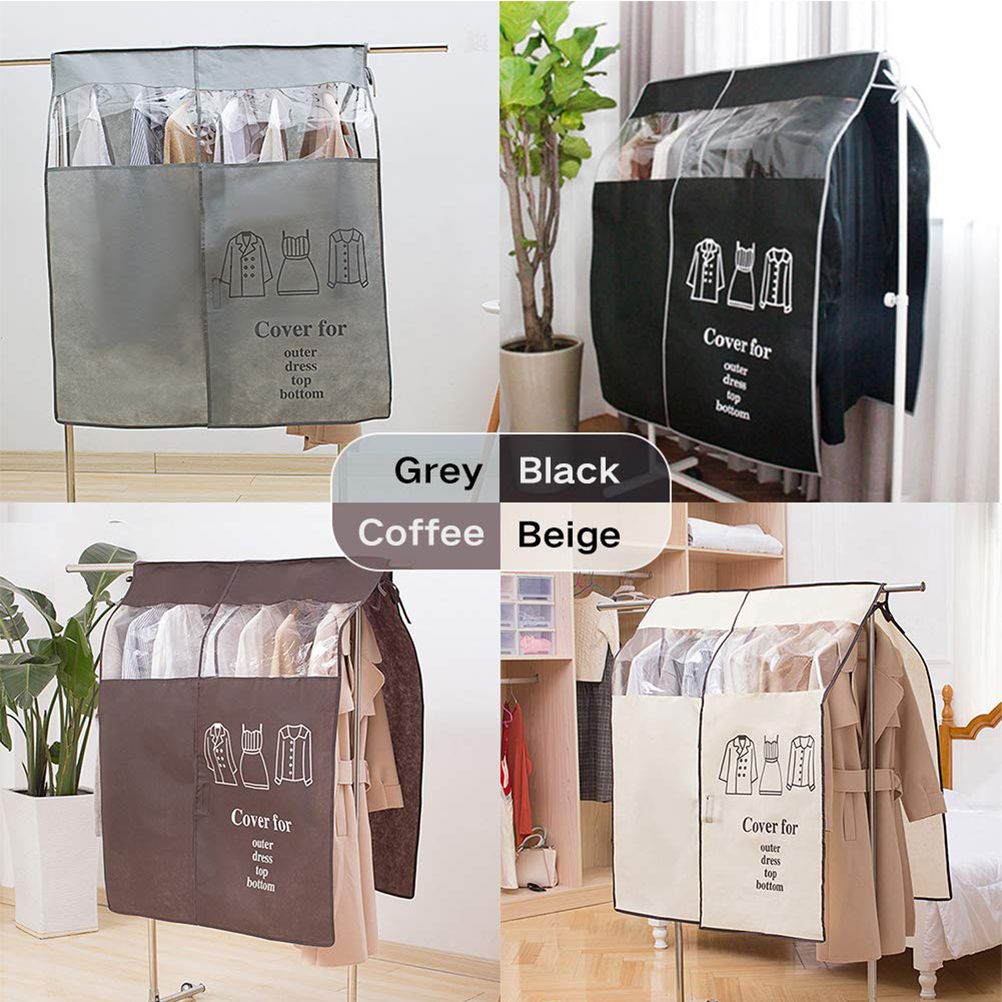 Non Woven Fabric Clothing Dustproof Covers Home Dust Cover Wardrobe Hanger