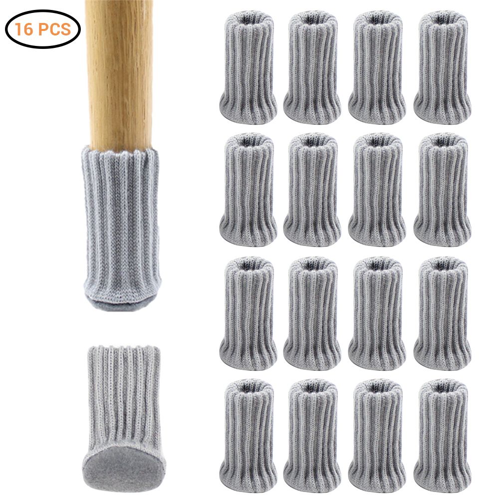 16Pcs Chair Covers High Elastic Non Slip Chair Leg Feet Covers Covers Knitting Furniture Covers Chair Leg Floor Protectors