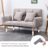16Pcs Chair Covers High Elastic Non Slip Chair Leg Feet Covers Covers Knitting Furniture Covers Chair Leg Floor Protectors - Low Angle
