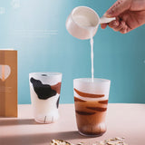 1 Pcs Cute Cat Paws Glass Tiger Paws Mug Office Coffee Mug Breakfast Milk Glass Cup Gift - Low Angle