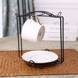 Tea Cups Display Stand Anti Rust Cups Holder Stainless Steel Drying Rack for Cups Dishes