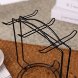 Tea Cups Display Stand Anti Rust Cups Holder Stainless Steel Drying Rack for Cups Dishes