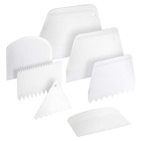 7Pcs Plastic Cake Edge Scrappers Cutters Smoother Tool Set Dough Scraper Cake Scraper for Baking Cake
