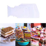 7Pcs Plastic Cake Edge Scrappers Cutters Smoother Tool Set Dough Scraper Cake Scraper for Baking Cake