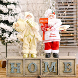 Christmas Santa Claus Decoration Desktop Santa Claus Figure Lifelike Santa Doll Home Ornament For Home Office