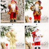 Christmas Santa Claus Decoration Desktop Santa Claus Figure Lifelike Santa Doll Home Ornament For Home Office