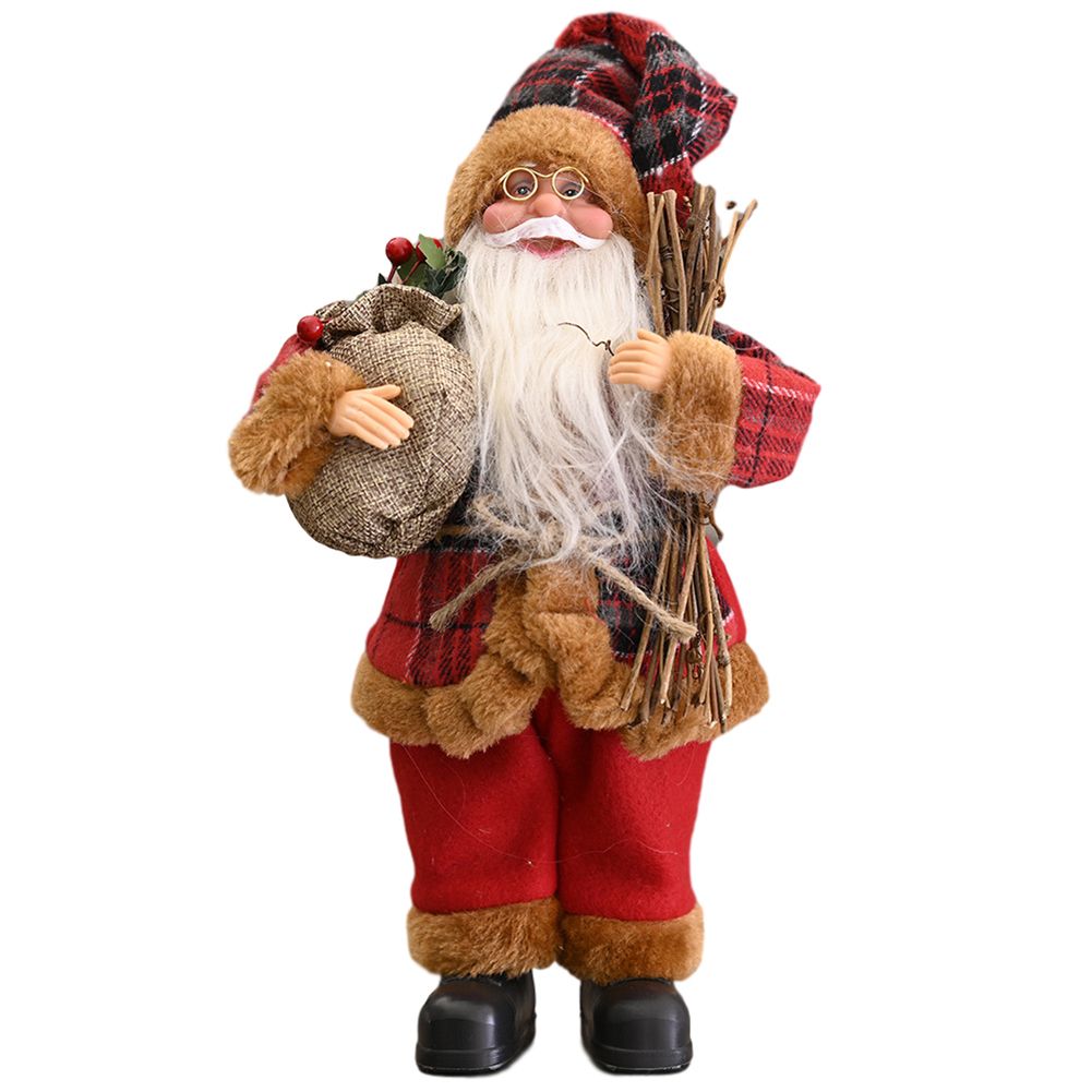 Christmas Santa Claus Decoration Desktop Santa Claus Figure Lifelike Santa Doll Home Ornament For Home Office