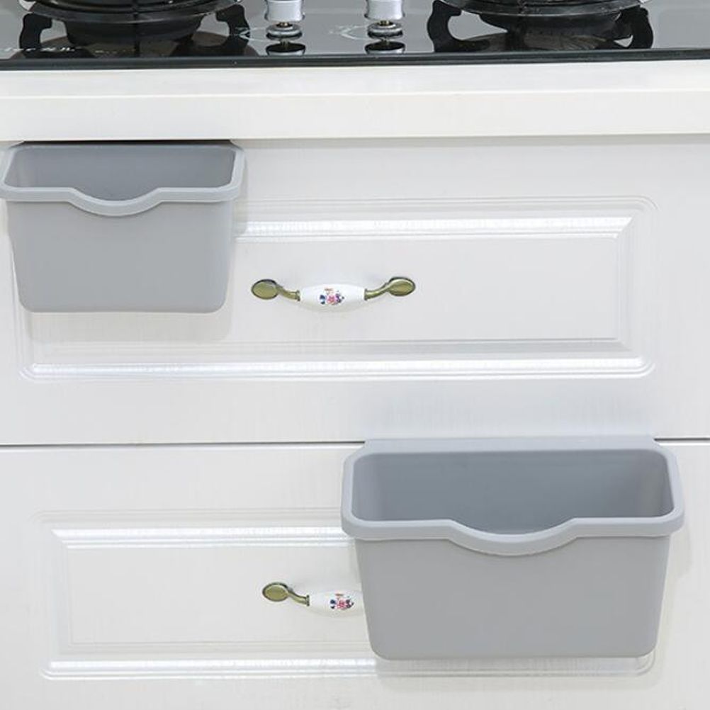 Kitchen Cabinet Door Plastic Basket Hanging Trash Can Waste Bin Garbage Bin Box