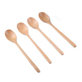 4pcs Small Wooden Spoon Honey Spoons Long Handle Kitchen Milk Soup Spoons for Seasoning Coffee Tea Sugar