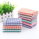 6PCS Cotton Kitchen Tea Towels Absorbent Lint Free Catering Restaurant Cloth Dish Towels - Top-Down View