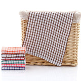 6PCS Cotton Kitchen Tea Towels Absorbent Lint Free Catering Restaurant Cloth Dish Towels - 45-Degree Angle