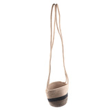 Hanging Plant Pot Holder Braided Plant Basket Indoor Flower Pot Plant Holder Hanging Cotton Rope Plant Storage Organiser - Side View