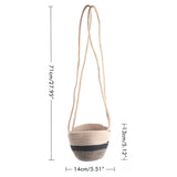 Hanging Plant Pot Holder Braided Plant Basket Indoor Flower Pot Plant Holder Hanging Cotton Rope Plant Storage Organiser