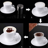 16Pcs Plastic Cappuccino Coffee Foam Spray Template Stencils DIY Decorating Coffee Printing Mold - Side View