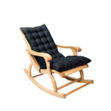 Suede Sun Lounger Chair Cushions Non Slip Rocking Chair Cushion Garden Recliner Quilted Thick Padded Seat Cushion with Ties