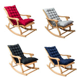 Suede Sun Lounger Chair Cushions Non Slip Rocking Chair Cushion Garden Recliner Quilted Thick Padded Seat Cushion with Ties