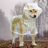 Waterproof Pet Raincoat Portable Pet Raining Coat Breathable Lightweight Dog Rain Poncho - Rear View