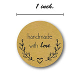 500Pcs Letters Stickers Round Self Adhesive Kraft Paper Labels Gift Tags