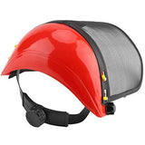 Safety Helmet Hat with Full Face Mesh Visor for Logging Brushcutter Forestry Protection Mesh Mower Helmet