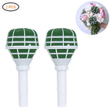 2PCS Foam Bouquet Holder Floral Plastic Handle DIY Bridal Floral Base