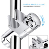 25mm Replacement Hand Shower Bracket for Slide Bar Adjustable Plated Bathroom Pipe Shower Head Holders - Front View